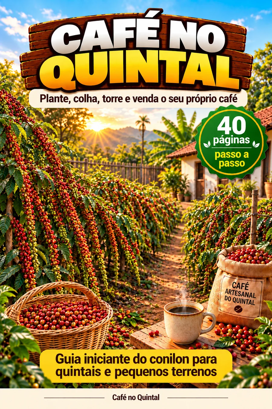 Capa do e-book Café no Quintal